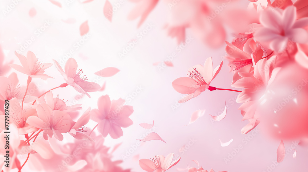 frame made from blossom branches on colorful background with space for text. spring banner, top view frame made from blossom branches on colorful background with space for text. spring banner, top view