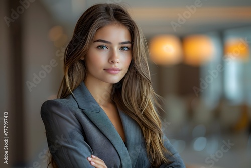 Wallpaper Mural Professional Woman in Suit Posing for Picture Torontodigital.ca