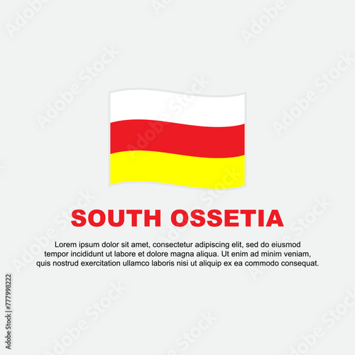 South Ossetia Flag Background Design Template. South Ossetia Independence Day Banner Social Media Post. South Ossetia Background photo