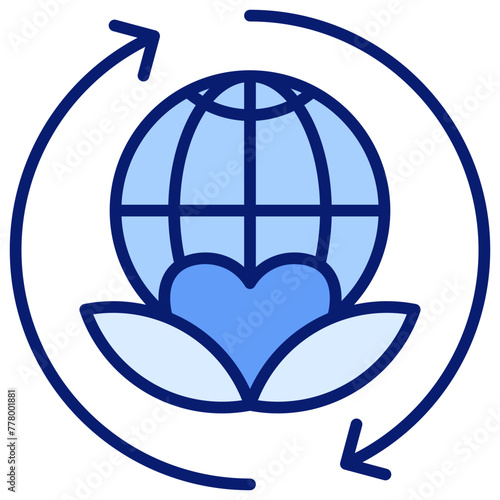 Renewal blue icon