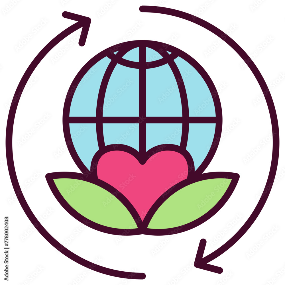 Renewal outline color icon Renewal outline color icon