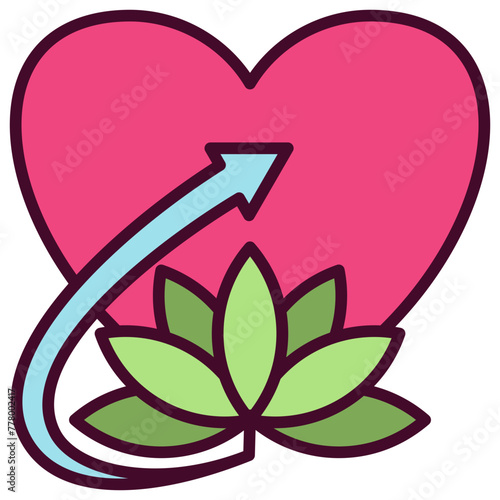 Vitality Boost outline color icon