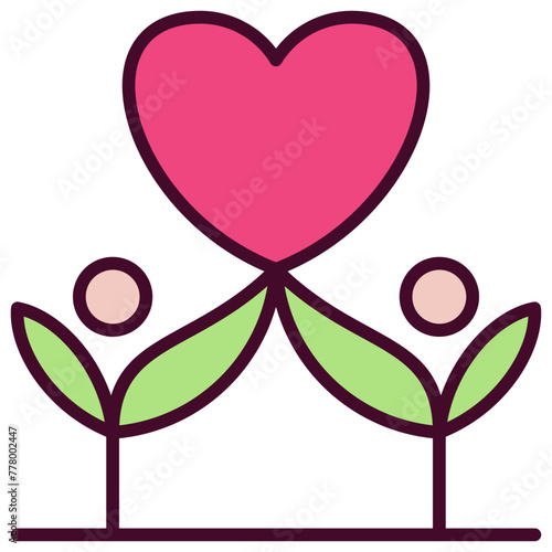 Thrive Together outline color icon
