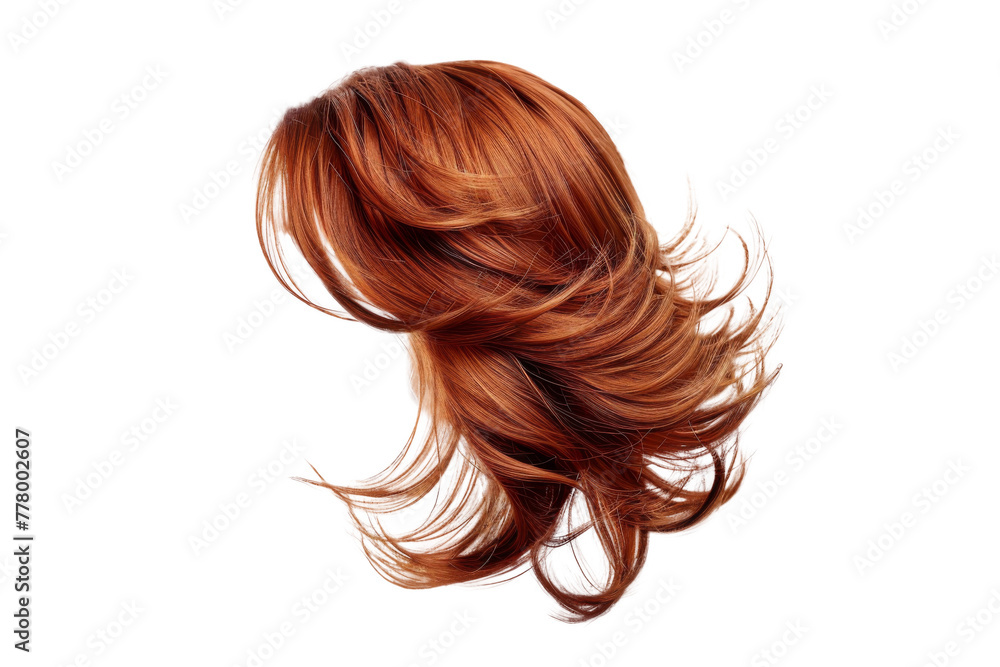 Stylish hair wig with trendy design isolated on background, front view, fashionable hairstyle concept. Stylish hair wig with trendy design isolated on background, front view, fashionable hairstyle concept.