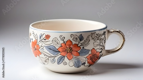 cup of tea, ceramic cup on a white background