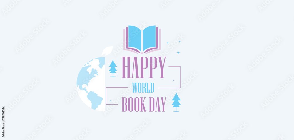 Inspiring Illustration Your World Book Day Happy Inspiring Illustration Your World Book Day Happy