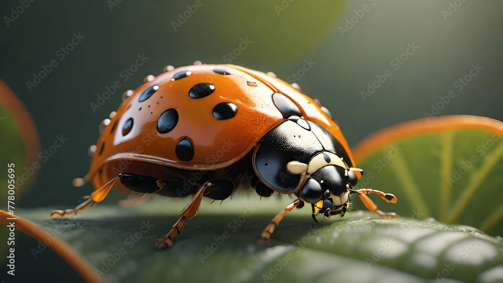 Fototapeta premium Close-up view of a ladybug