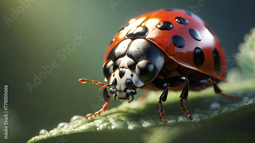 Close-up view of a ladybug