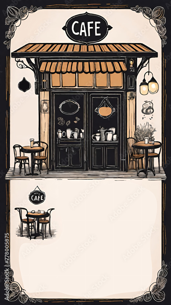 Cafe menu template