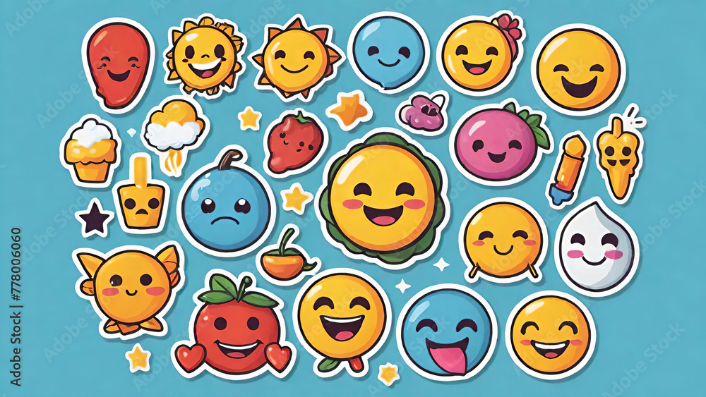 Various funny smileys set Various funny smileys set