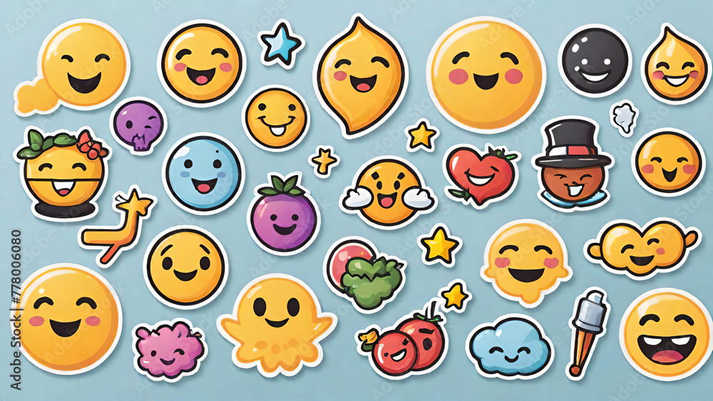 Various funny smileys set Various funny smileys set