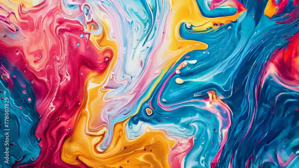 abstract background of colorful paint mixing in water. Blue, red, yellow colors abstract background of colorful paint mixing in water. Blue, red, yellow colors