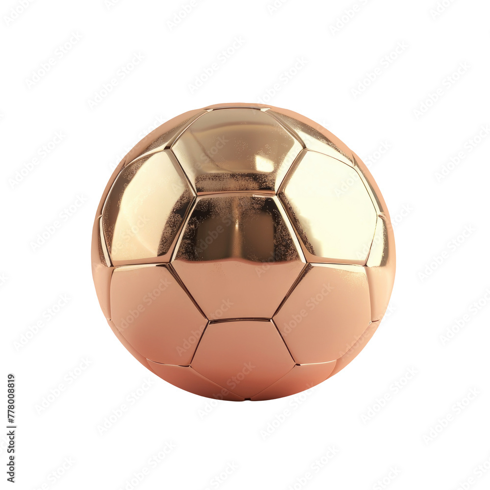 Naklejka premium A shiny soccer ball on a Transparent Background