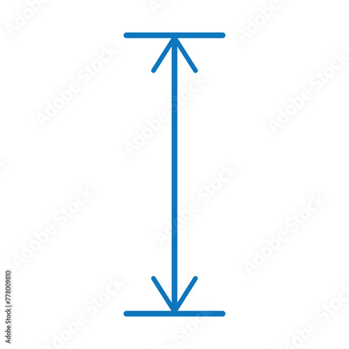 Human height icon set, height measurement icon vector