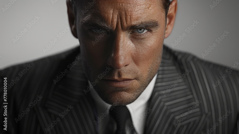 Obraz premium Serious Man in Suit and Tie