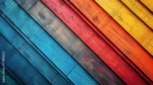 Rainbow Colored Wall With Multiple Colors