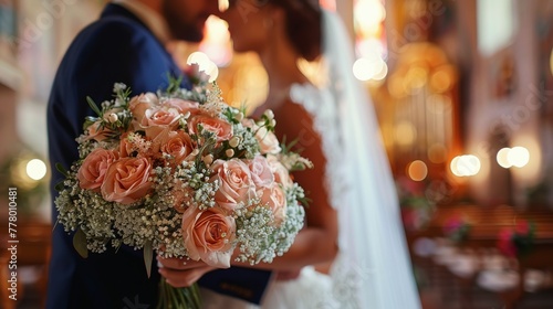 Bride and Groom Walking Down Aisle
