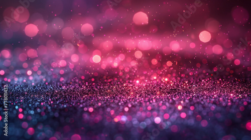 Sweet View Abstract Background Optical Red Purple Bokeh Lights Glitter Sparkle Dust Illustration.