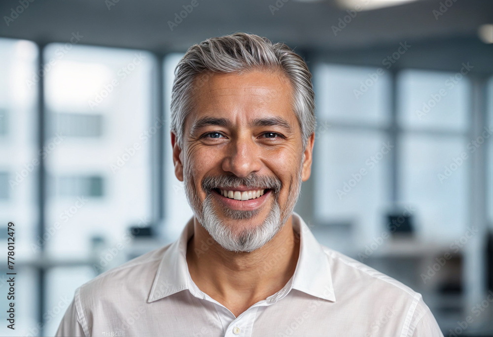 Confident Mature Businessman's Office Portrait Confident Mature Businessman's Office Portrait