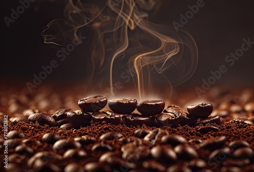 Smoky coffee beans, enticing and aromatic for an advertising campaign ☕️🌬️✨ Capture the essence of rich flavor and indulgence! #CoffeeBliss