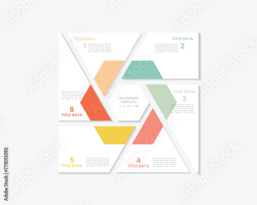 Vector Infographic label design template with icons and 6 options or steps. Can be used for process diagram, presentations, workflow layout, banner, flow chart, info graph.