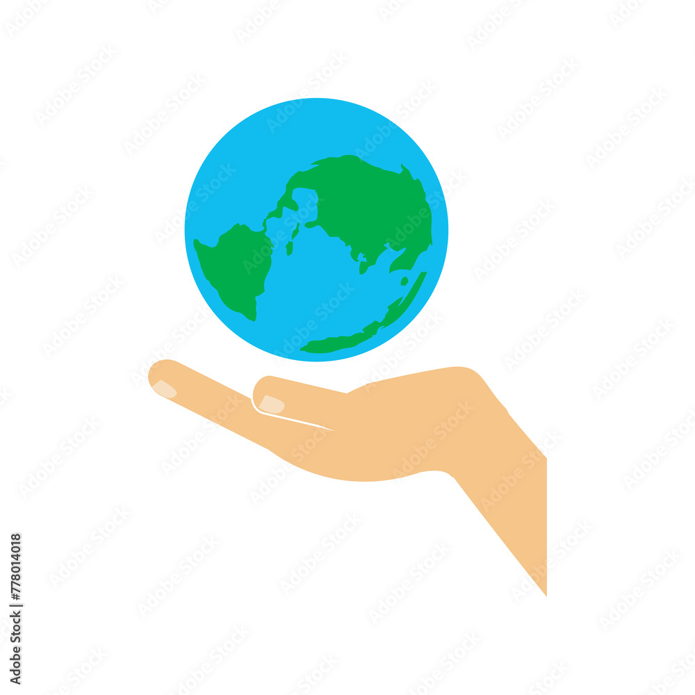 Earth day, save the world, world environment day, on white background vecter illustration flat style Earth day, save the world, world environment day, on white background vecter illustration flat style