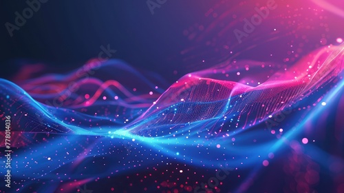 Futuristic abstract background. Neural network. Modern illustration. abstract technology concept with polygonal shapes.Abstract background with glowing particles. Futuristic technology style. Graphic 