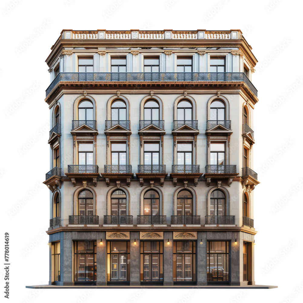 A building isolated on transparent background A building isolated on transparent background