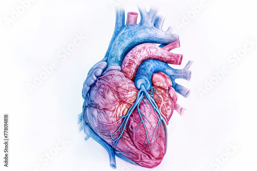 Anatomical Drawing of a Human Heart