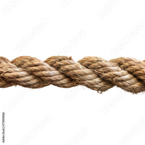 Barrier rope isolated on transparent background