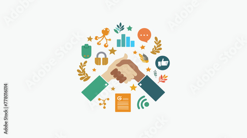 After-sales support simple vector icon illustration photo