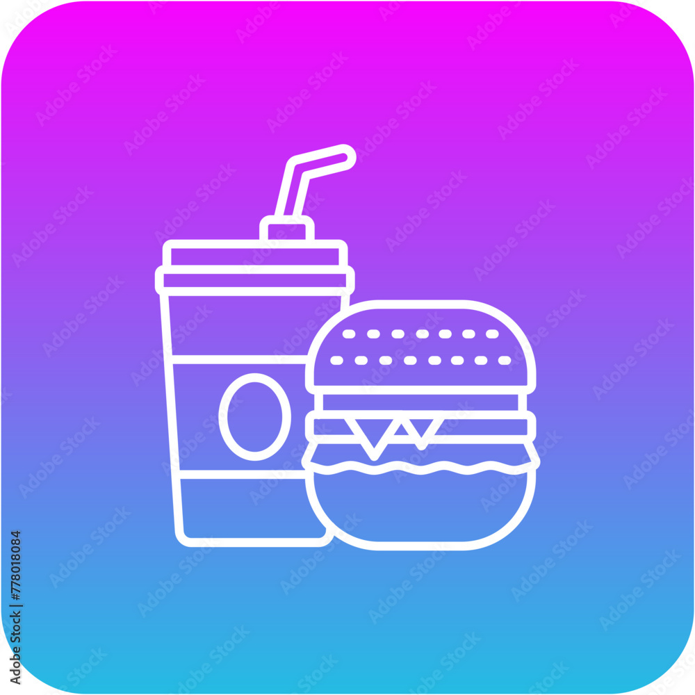 Fototapeta premium Fast food Icon