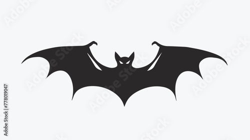 Bat silhouette icon vector design flat vector isolated