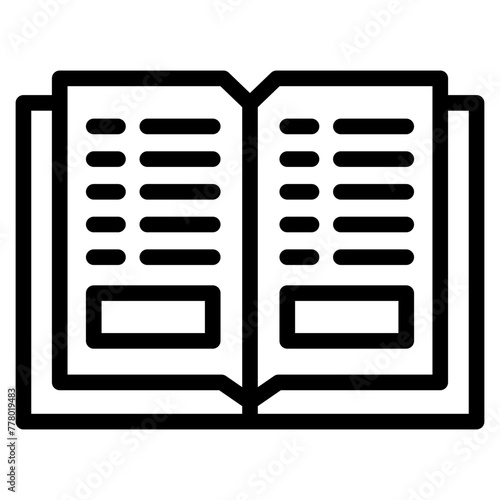 Book icon. Simple book symbol. Vector