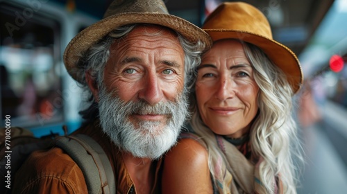 Man and Woman Posing Together
