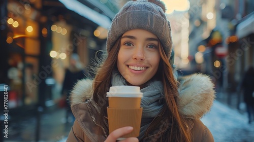 Woman Holding Cup of Coffee