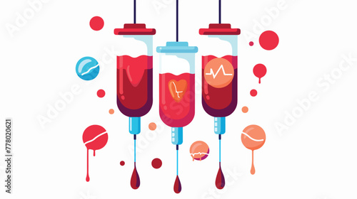 Blood transfusion flat vector icon flat vector isolated