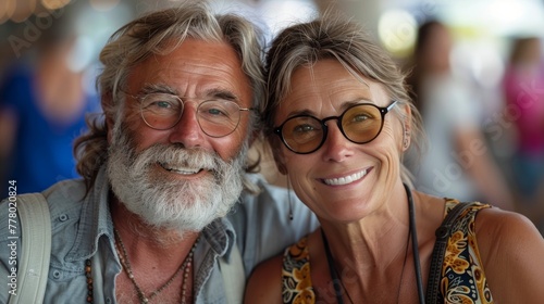 Man and Woman Posing Together