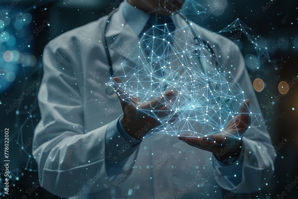 Creating a 3D connection symbol for the medical holding company