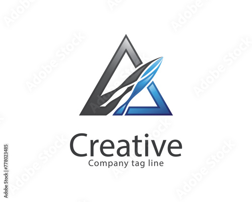Letter a vector logo design template 