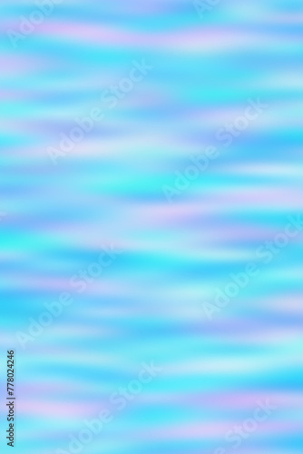 Horizontal abstract blue background of iridescent wave-shaped hologram.
