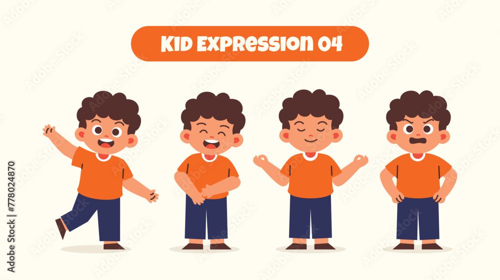Boy Kid in Various Expressions and Gesture Boy Kid in Various Expressions and Gesture