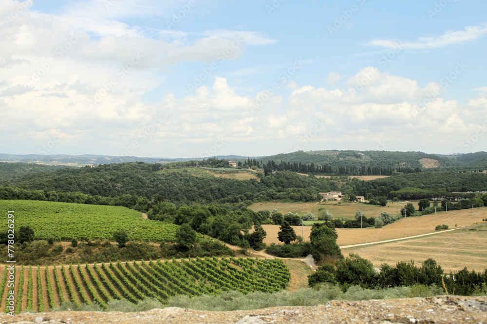 A view of the Italian Village of Monteggiorni