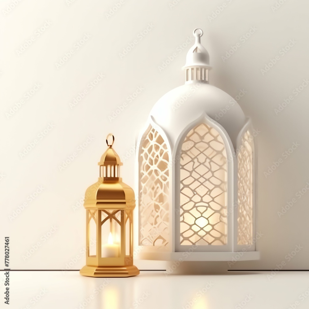 Eid mubarak and ramadan kareem greetings with islamic lantern and mosque. Eid al fitr background Eid mubarak and ramadan kareem greetings with islamic lantern and mosque. Eid al fitr background