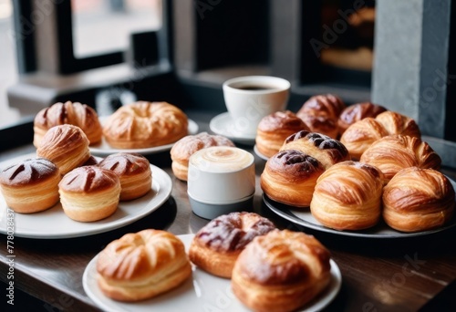 croissant and cup of coffee