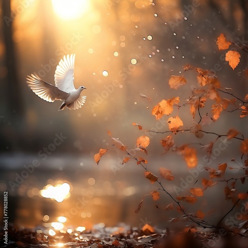 Peaceful Doves: Serene Images of Graceful Birds © luckynicky25