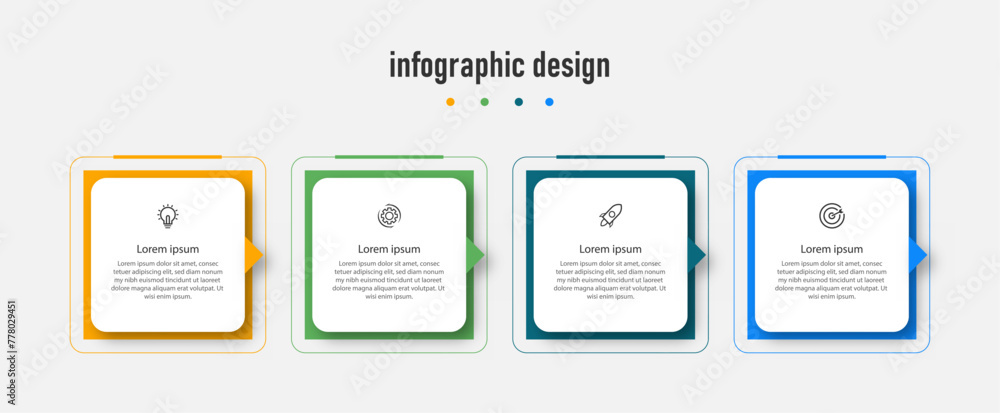 Business infographics design template. timeline with 4 steps, options. can be used for workflow diagram, info chart, web design. vector illustration. Business infographics design template. timeline with 4 steps, options. can be used for workflow diagram, info chart, web design. vector illustration.