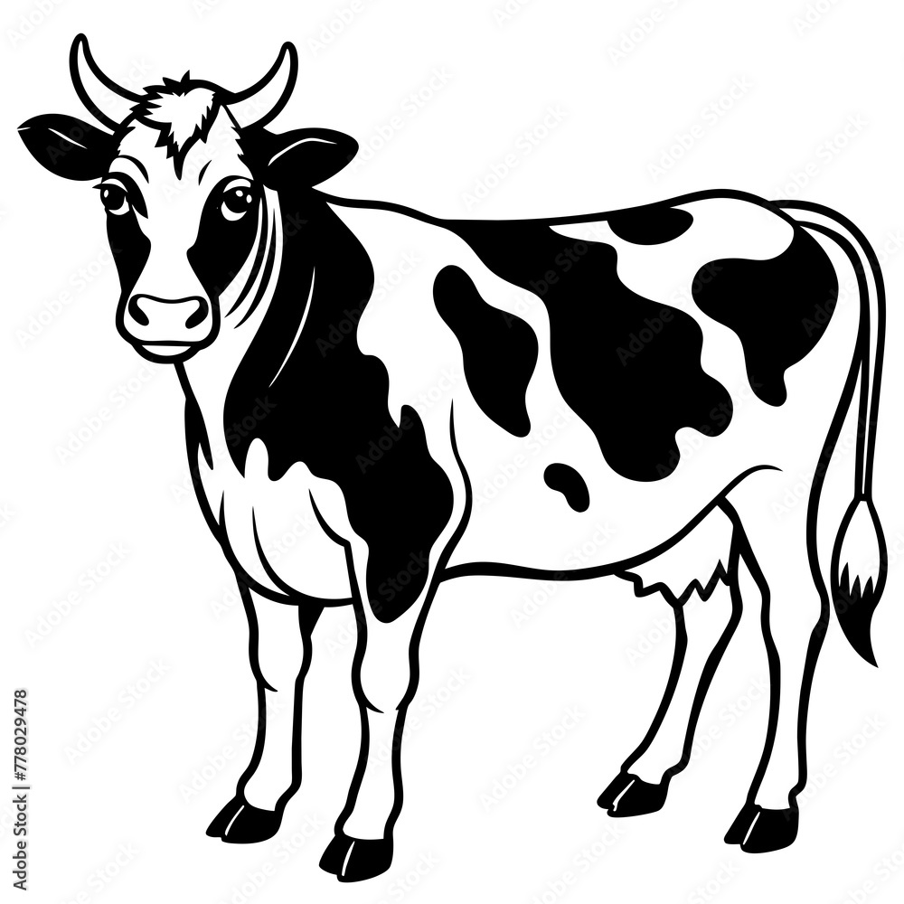 cow on white