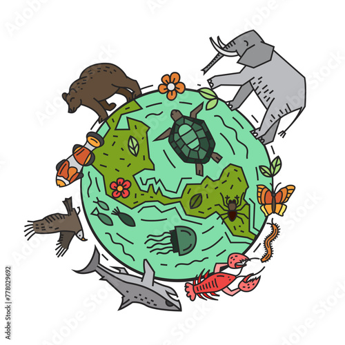 Biodiversity, biological diversity. Variety of life on Earth.