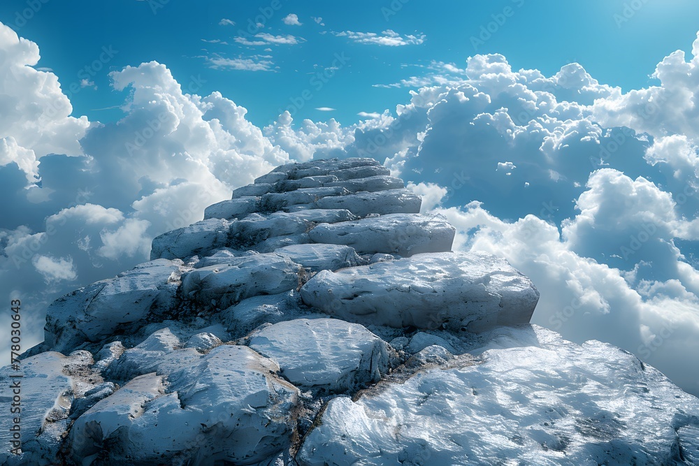 Stone Path Floating Among Clouds Stone Path Floating Among Clouds